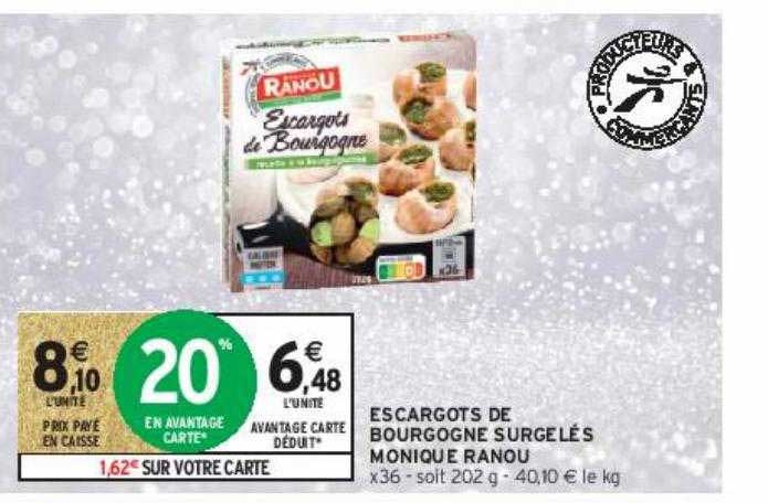 escargots de bourgogne surgelés monique ranou