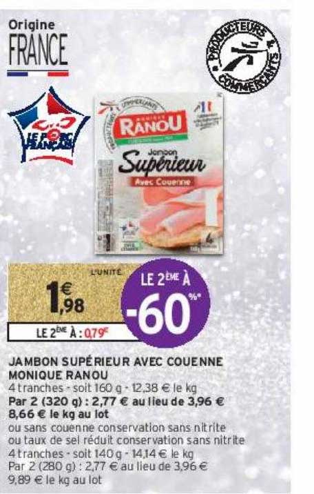 jambon supérieur avec couenne monique ranou