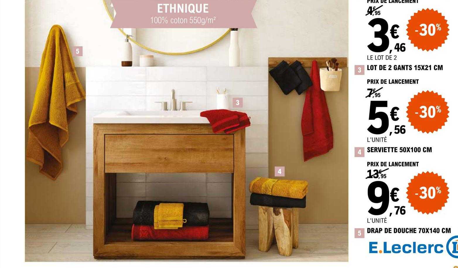 Lot De 2 Gants 15 X 21 Cm, Serviette 50 X 100 Cm, Drap De Douche 70 X 140 Cm