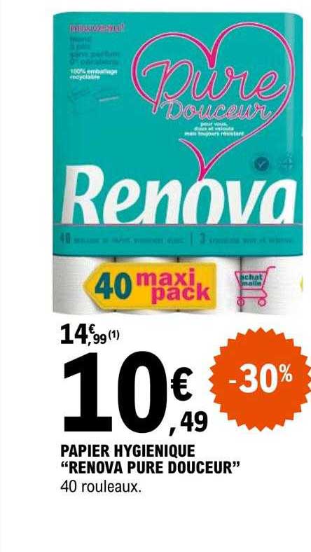 Papier Hygiénique "renova Pure Douceur"
