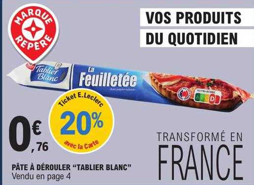 Pâte à Dérouler "tablier Blanc"