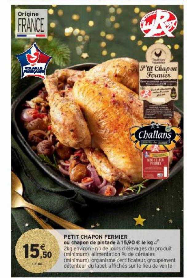 petit chapon fermier ou chapon de pintade