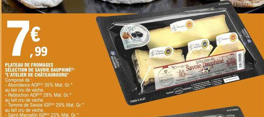 plateau de fromages sélection de savoie dauphiné "l'atelier de châteaubourg"