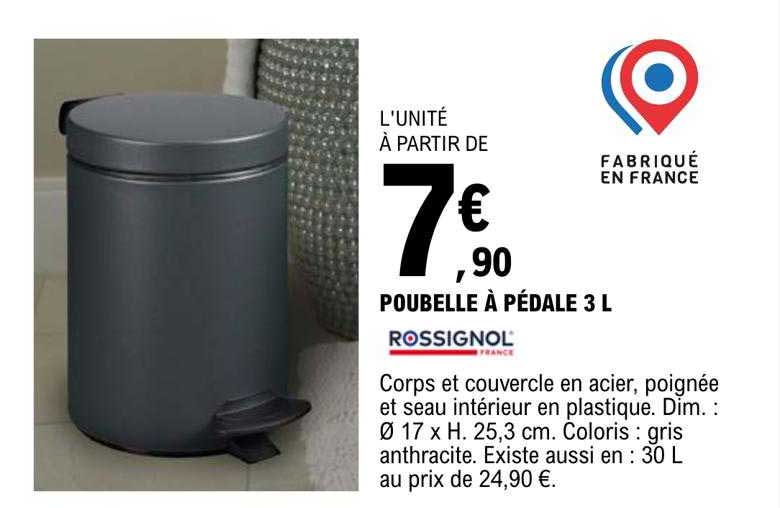 Poubelle à Pédale 3l Rossignol