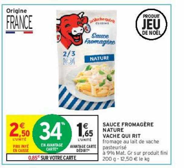 sauce fromagère nature vache qui rit