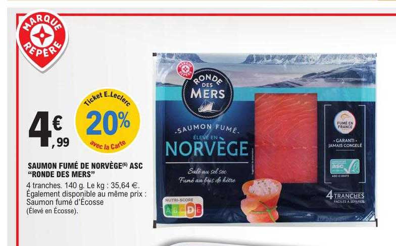 saumon fumé de norvège asc "ronde des mers"