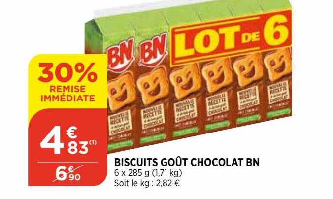 Biscuits Goût Chocolat Bn