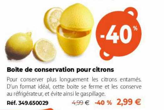 Boîte De Conservation Pour Citrons