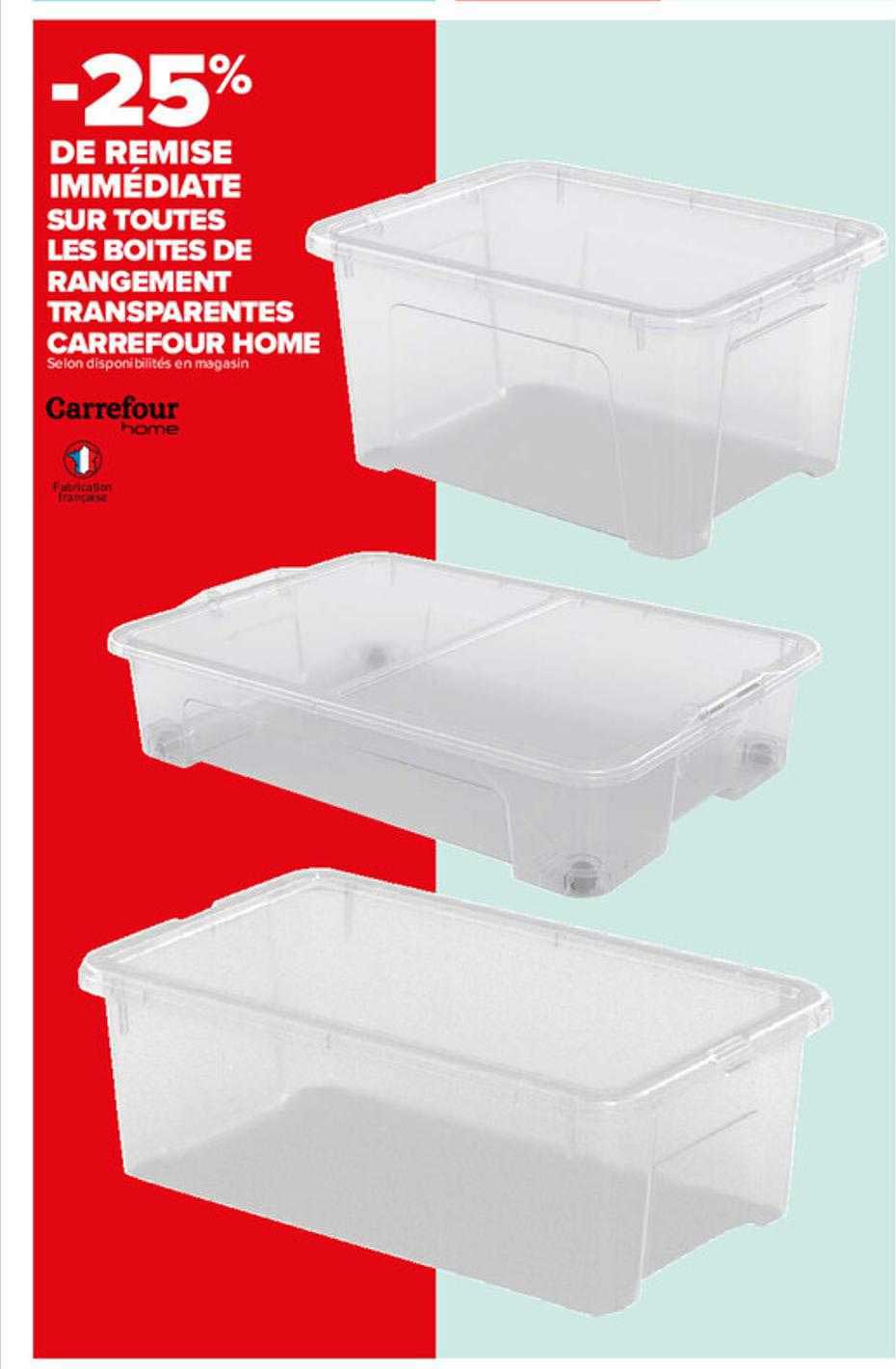 Boîtes De Rangement Transparentes Carrefour Home