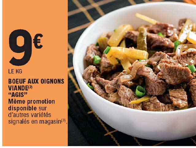 bœuf aux oignons viande "agis"