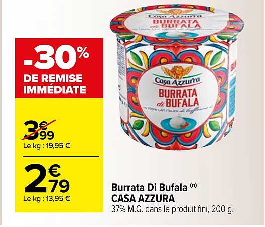 burrata di bufala casa azzura