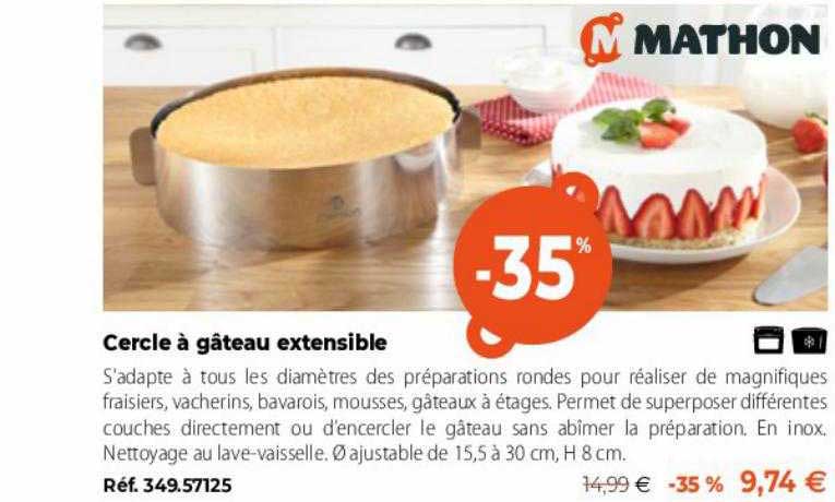 cercle à gâteau extensible