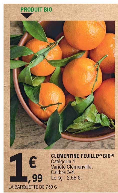 clémentine feuille bio clémenvilla
