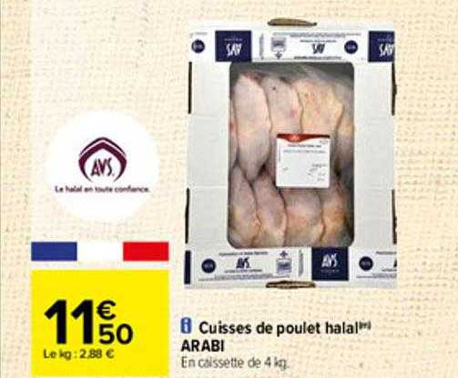 cuisses de poulet halal arabi