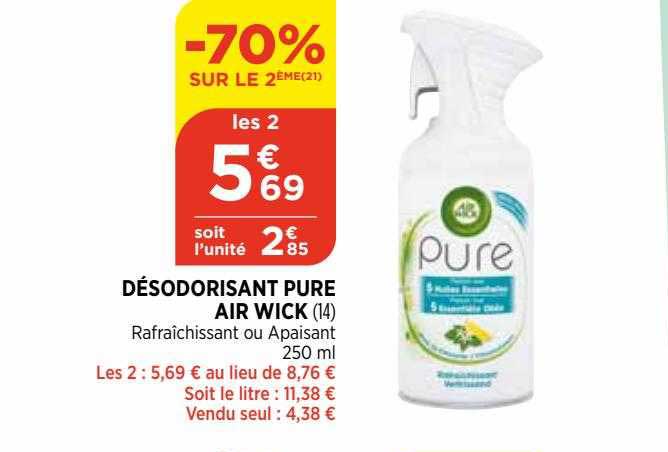 désodorisant pure air wick