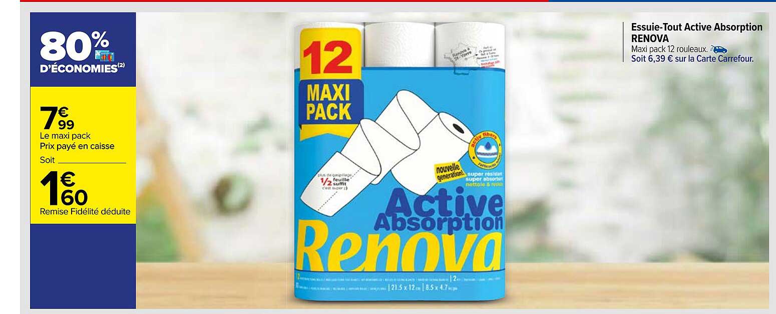 essuie-tout active absorption renova