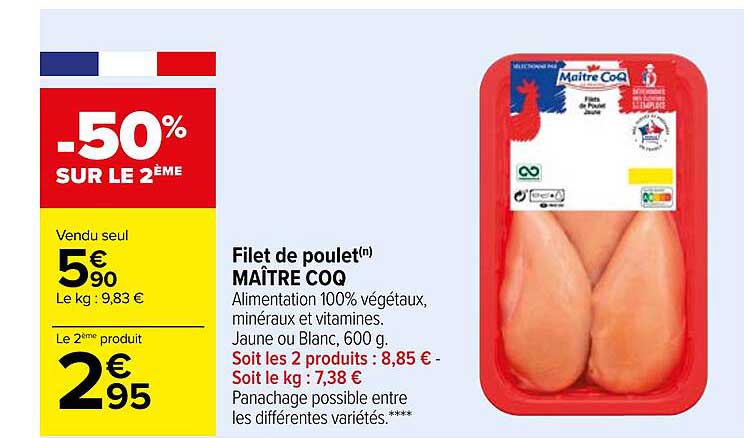 filet de poulet maître coq