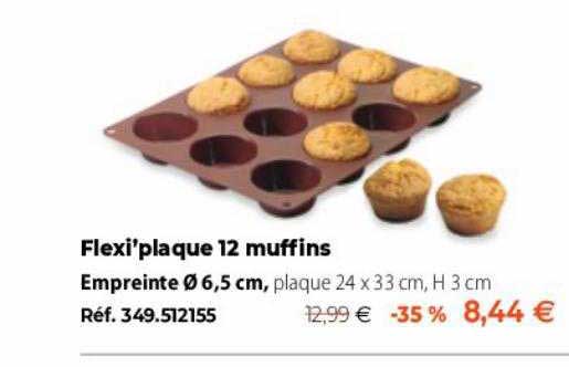 flexi'plaque 12 muffins empreinte flexi'plaque ø 6.5 cm