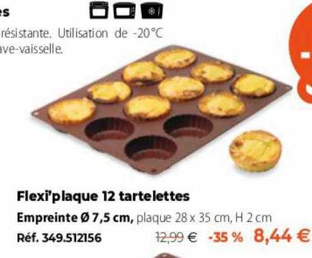 flexi'plaque 6 cakes empreinte ø 7.5 cm