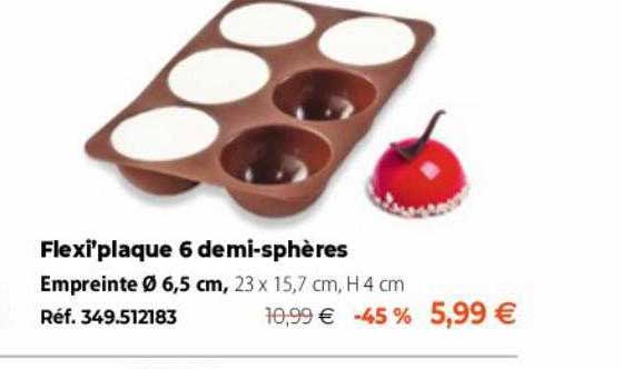 flexi'plaque 6 demi-sphères