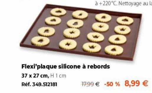 flexi'plaque silicone à rebords 37 x 27 cm