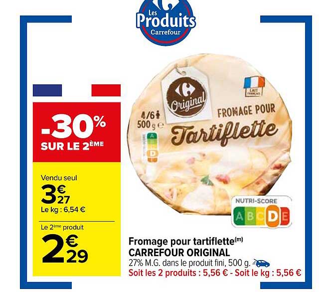 Fromage Pour Tartiflette Carrefour Original