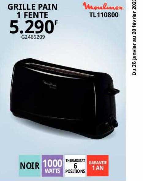 grille pain 1 fente moulinex