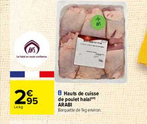 hauts de cuisse de poulet halal arabi