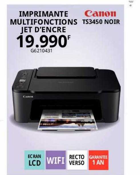 imprimante multifonctions jet d'encre canon ts3450 noir