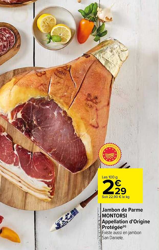 Jambon De Parme Montorsi Appellation D'origine Protégée