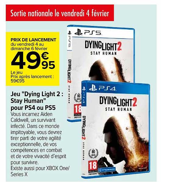 jeu "dying light 2 : stay human" pour ps4 ou ps5