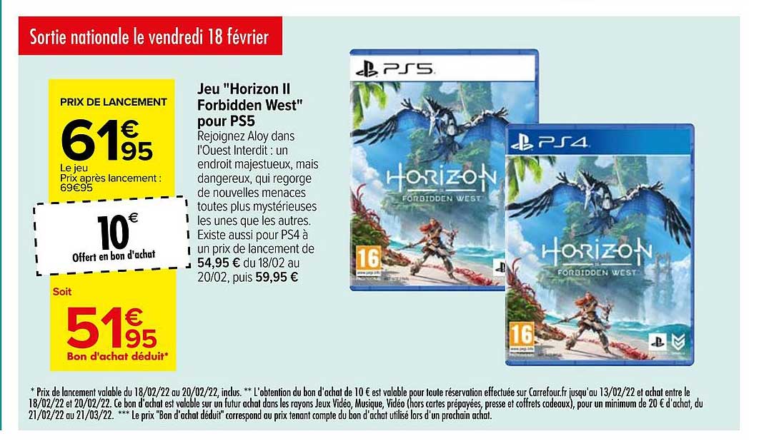 jeu "horizon II forbidden west" pour ps5
