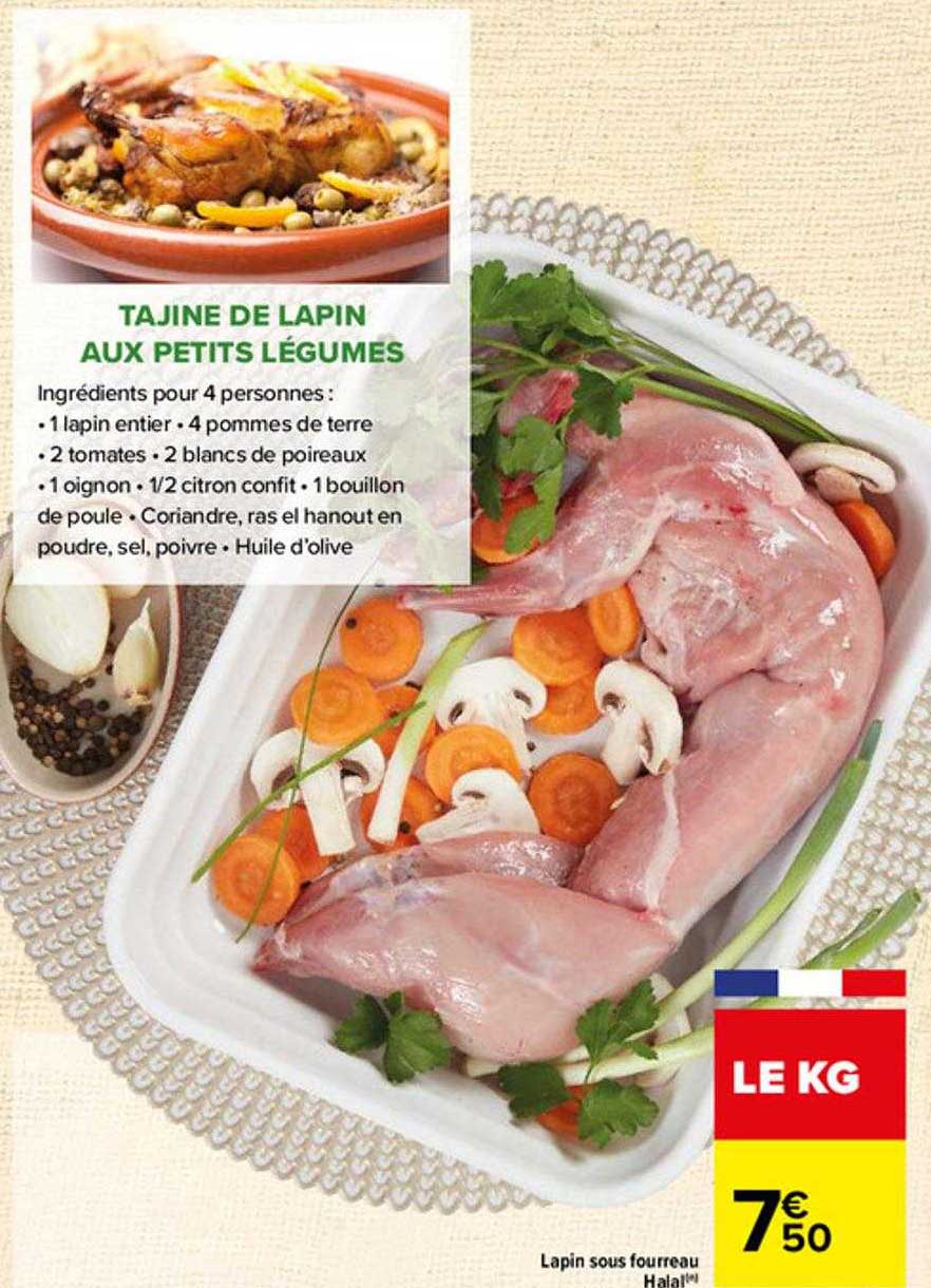 lapin sous fourreau halal