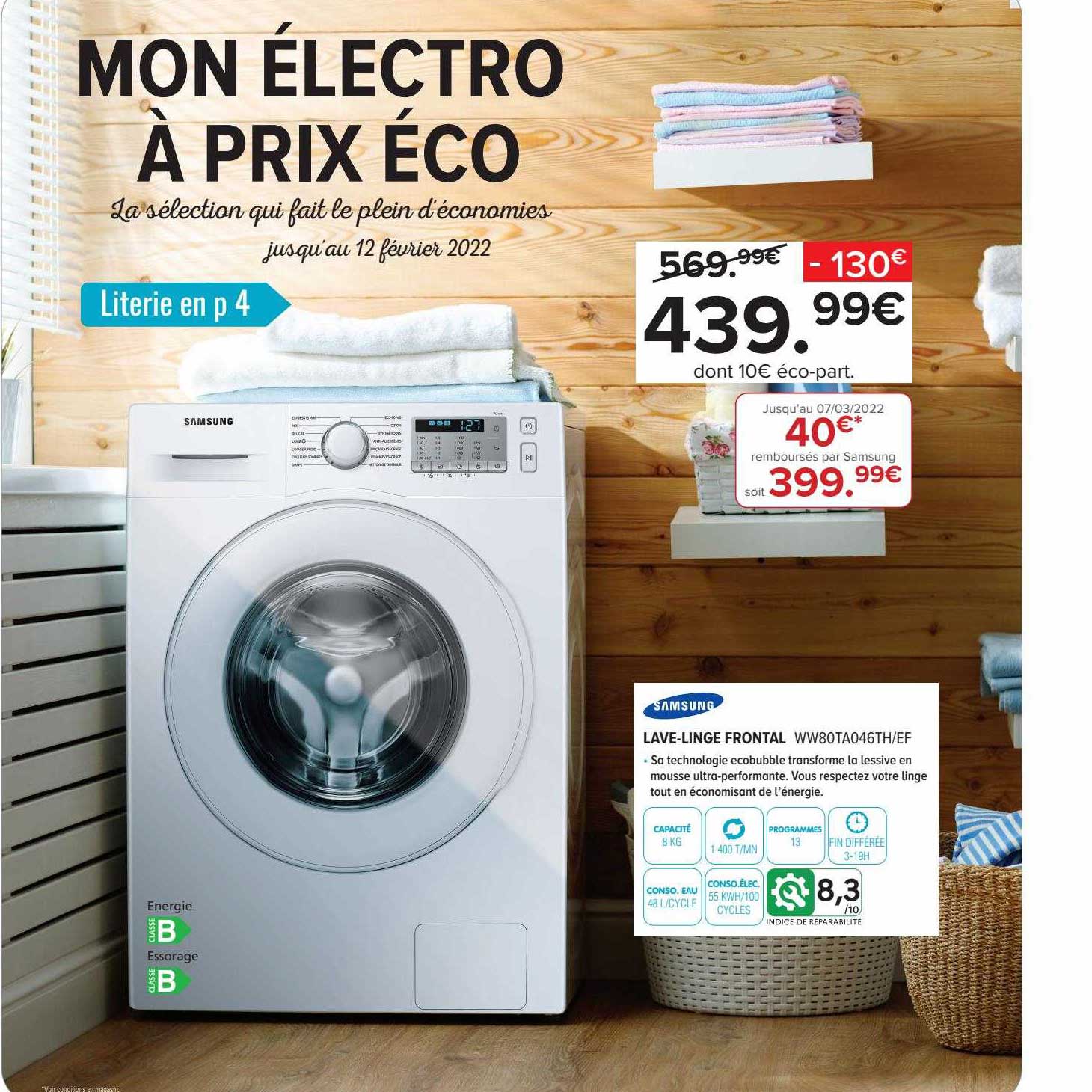 lave-linge frontal samsung