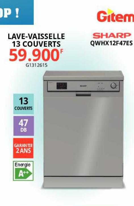 lave-vaisselle 13 couverts sharp