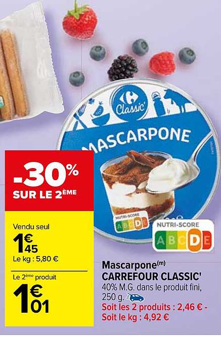 Mascarpone Carrefour Classic'