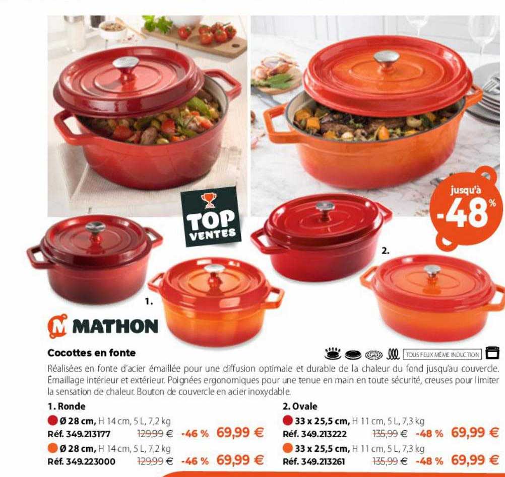 mathon cocottes en fonte