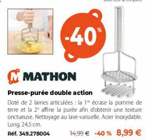 Mathon Presse-purée Double Action