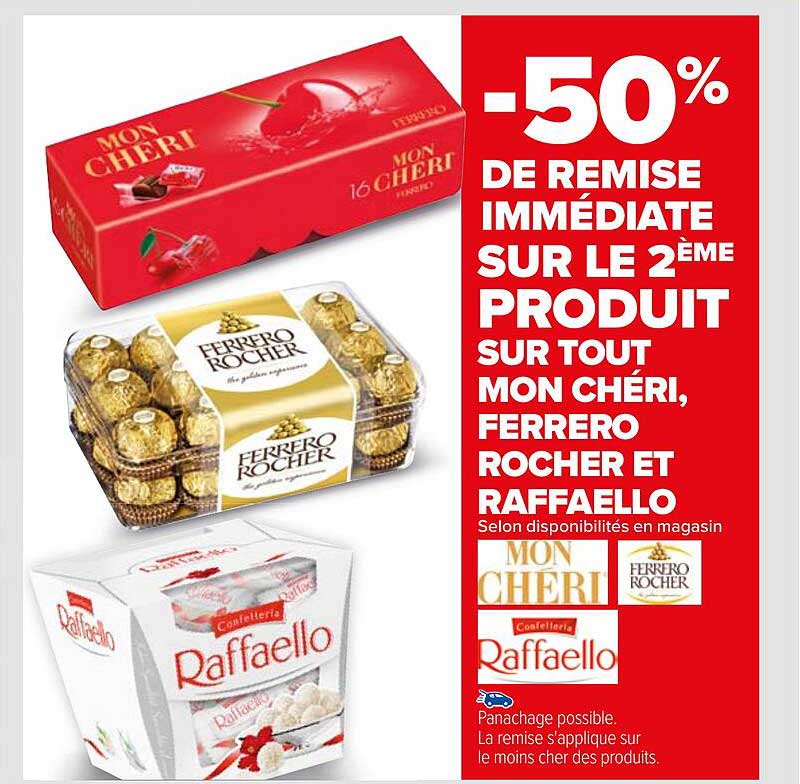 mon chéri, ferrero rocher et raffaello