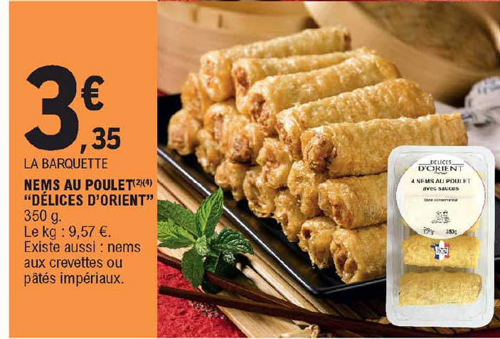 nems au poulet "délices d'orient"