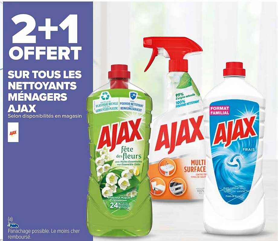nettoyants ménagers ajax