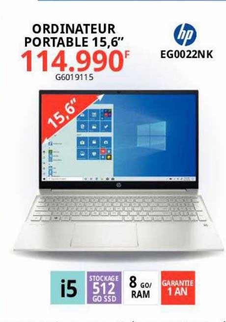Ordinateur Portable 15,6" Hp