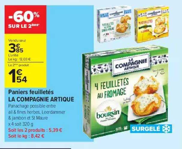 paniers feuilletés la compagnie artique