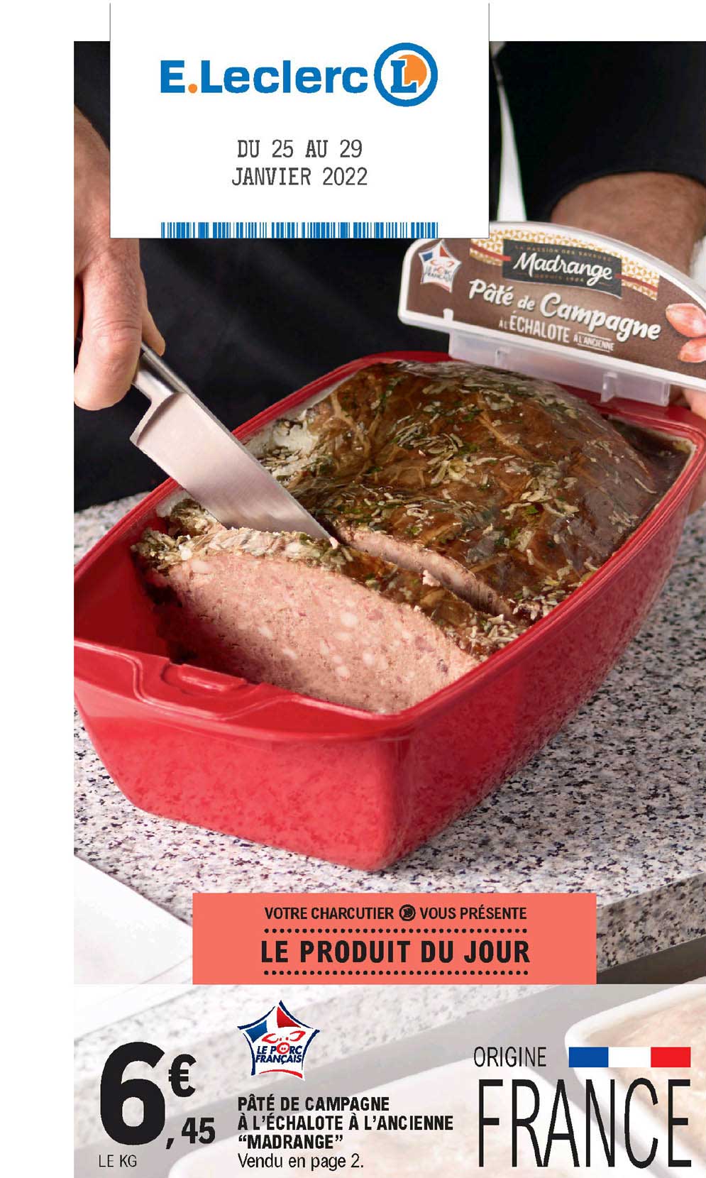 pâté de campagne à l'échalote à l'ancienne "madrange"