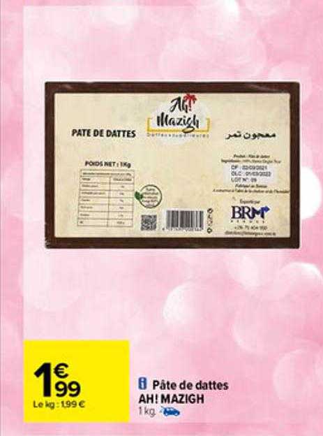 pâte de dattes ah! mazigh