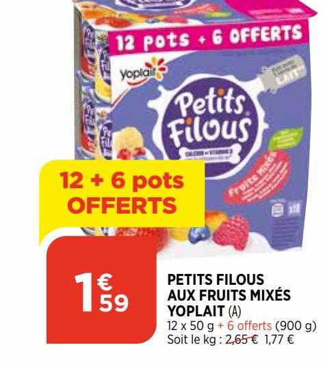 Petits Filous Aux Fruits Mixés Yoplait