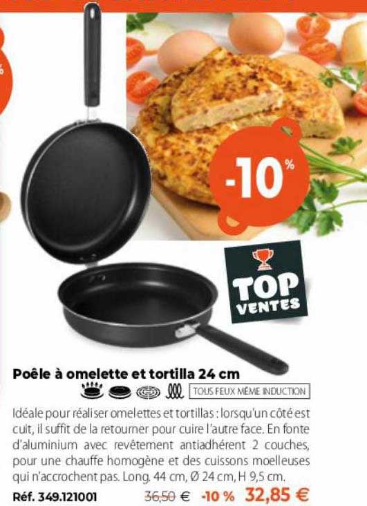 Poêle à Omelette Et Tortilla 24 Cm