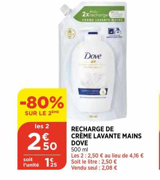 recharge de crème lavante mains dove
