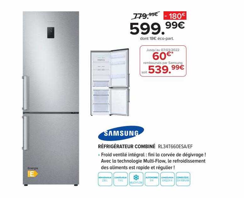 Réfrigérateur Combiné Samsung