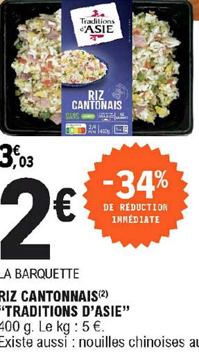 riz cantonais "traditions d'asie"